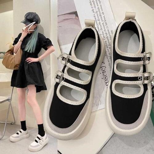 Retro Demonia Kawaii Womens Shoes 2021 New Thick Cosplay Women Buckle Shoes Fashion Breathable All-Match Summer Lolita Shoes