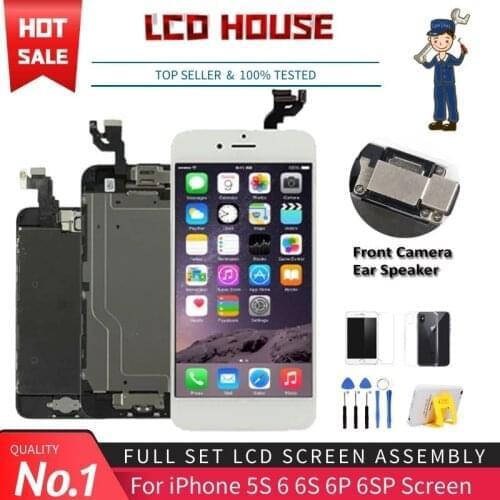 LCD For iPhone 6 6S Plus Screen Replacement Full Set Assembly For iphone 5S 6P 6SP Display with Touch Digitizer Front Camera