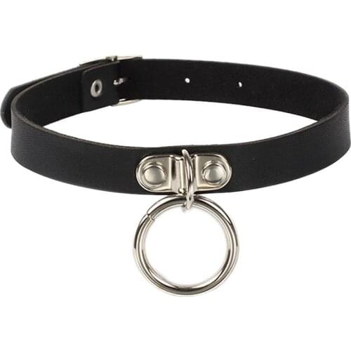 1pc Fake Leather Choker Creative Fashion Goth Choker Collar Punk Style Choker Necklace Jewelry Accessories Party Dress Up