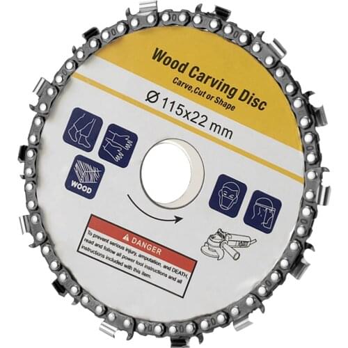 115mm 14 tooth stainless steel angle grinder woodworking disc wood slotting engraving disc wood carving cutting disc