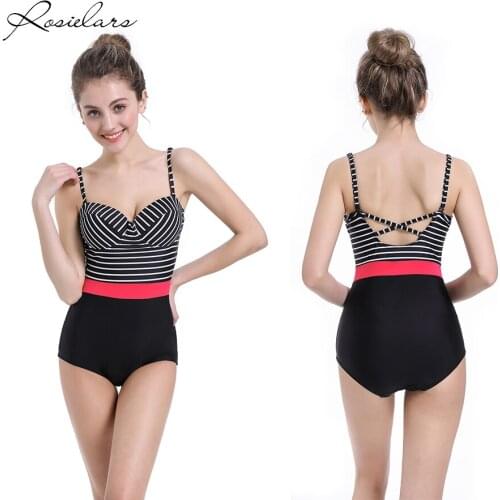 2019 Striped Swimwear One Piece Swimsuit Women Backless Monokini Swimsuit Sport Bodysuit Beach Bathing Suit Swim