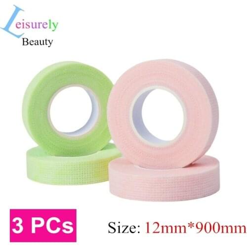 3 Rolls Tape Professional Eyelash Extension Lint Free Eye Pads White Paper Under Patches Tool for False Lashes Tape Patch Tape