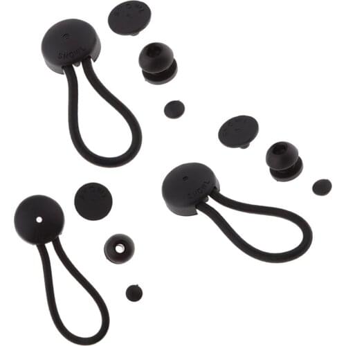 3pcs Black Ball Bungee Bungie Cord Tarp Tie Down Strap Canopy NEW