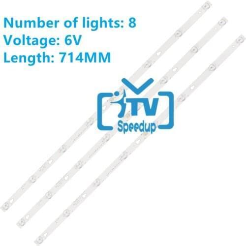 3pcs/set LED Backlight bar For TCL 39L2650C L39S4900FS L39S4900 4C-LB3908-ZM01J OEM39LB06-3030F2.1-V0.2 OEM39LB06_3030F2.1_V0.2