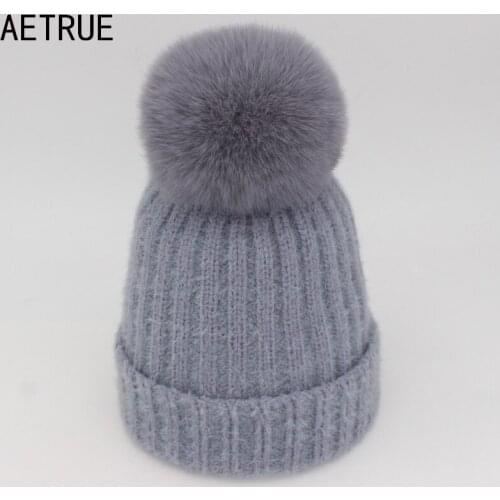 Женские шапки с помпонами AETRUE China At AliExpress