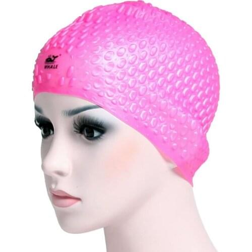 Anti-adhesive Hair 3D Ear Protection Diving Drop Particles Waterproof Silicone Water Sports Swimming Cap