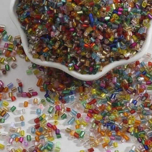 700pcs/lot 2mm Tube Austria Crystal Charm Czech Glass Seed Beads Loose Round Spacer Beads For DIY Jewelry Making Supplies