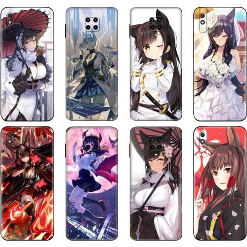 Black tpu Case For Xiaomi Redmi 7A 8 8A 9 9A 9C Case Redmi Note 8T 8 Pro T Note 9 9S 9 Pro Case Akagi Atago Azur Lane