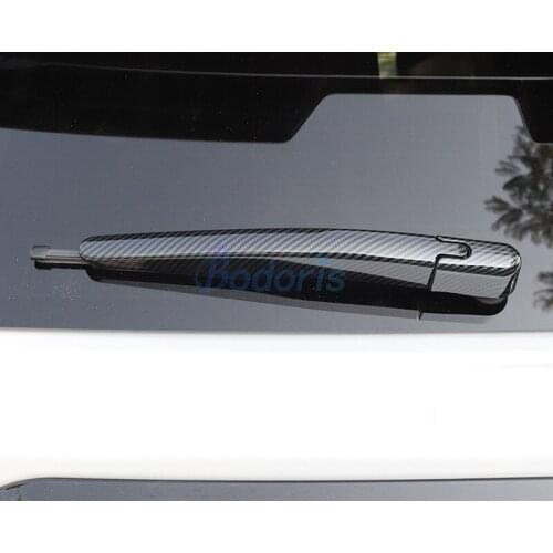 Carbon Fiber Color Rear Window Wipper Cover Blade Overlay Panel Sticker Decorate For Ford Explorer 2020 2021 Auto Accessories