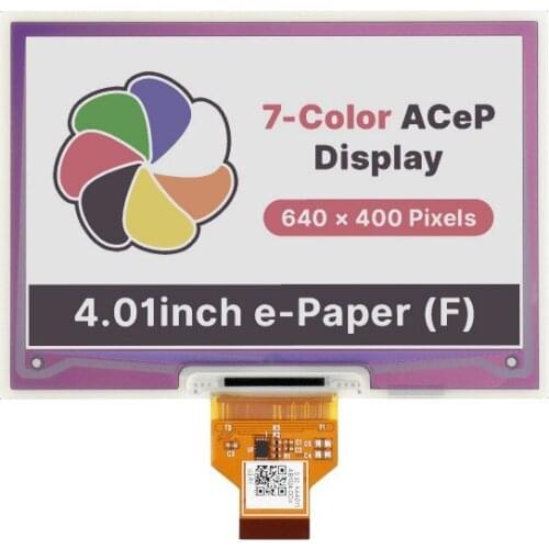 4.01inch Colorful E-Paper E-Ink Raw Display,640×400 Pixels,ACeP 7-Color,Without PCB,Low Power Consumption,Wide Viewing Angle