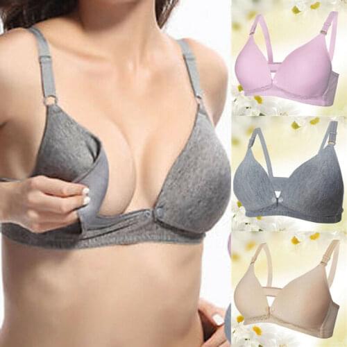 Maternity Pregnant Nursing Bra Underwired Breastfeeding Bras Baby Feeding