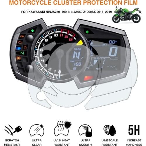 For Kawasaki NINJA250 400 NINJA650 Z1000SX Versys-X300 Motorcycle Instrument Protective Film