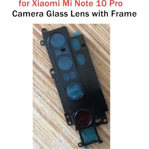 For Xiaomi Mi Note 10 Pro Back Camera Glass Lens with Frame Holder Main Rear Camera Lens with Frame Repair Spare Spare Parts