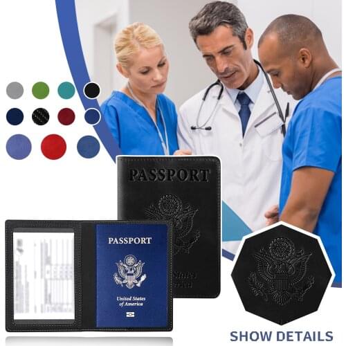 Travel Accessories Vintage Marble Passport Holder ID Cover Women Men Portable Bank Card Passport Business PU Leather Wallet Case