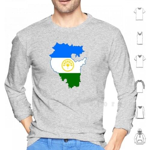 Flag Map Of Bashkortostan hoodies long sleeve Flag Map Of Bashkortostan Bashkortostan Map Bashkortostan Flag