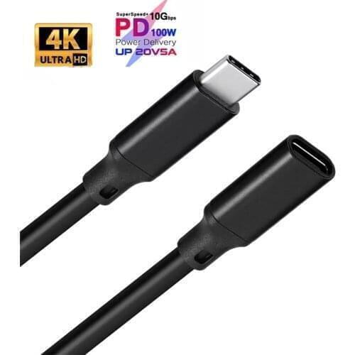 USB C Extension Cable Type C Extender Cord Thunderbolt 3 for Nintendo Switch MacBook Pro Google Pixel 3 2 0.2m 0.5M 1M