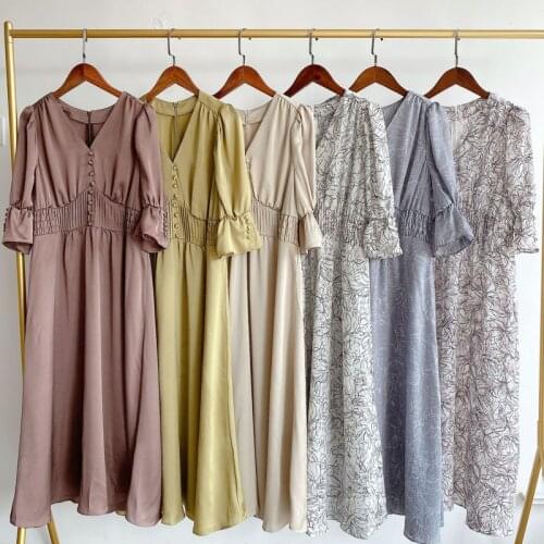 KADUWAKI Summer Dresses With Buttons