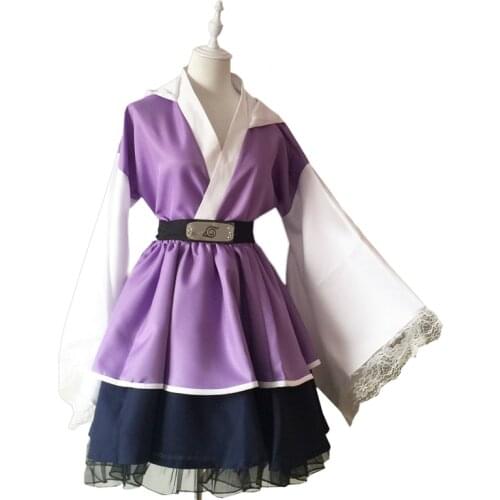 Naruto Shippuden Hyuga Hinata Lolita Kimono Dress Cosplay Costume