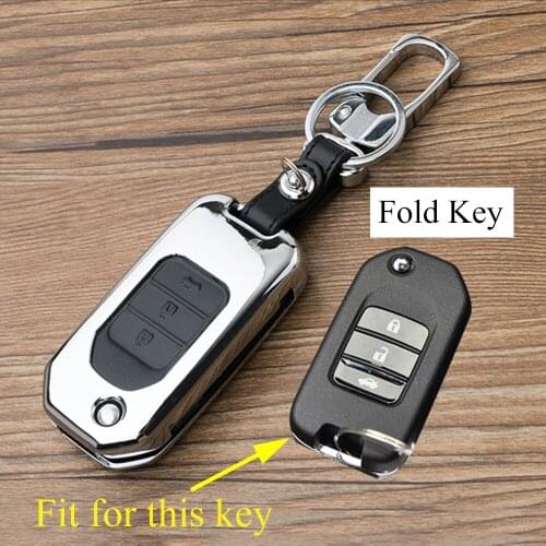 Metal Key Fob Box Bag Case Chain Fit For Honda Accord 2013-2016 Accessories Holder Shell Chain King Cover Trim 3 Buttons Model