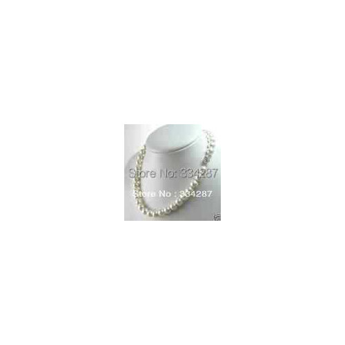 Charming!8-9mm White Akoya Cultured Pearl Necklace 18"