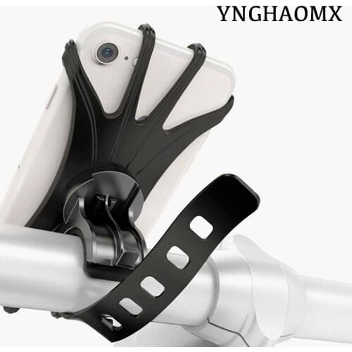 Wholesale 200pcs/lot Universal Bicycle Mobile Phone Handlebar Bracket Silicone Holder For i 6 7 8 x 11 mobile phone holder