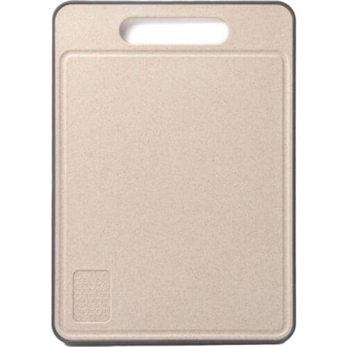 Wheat Straw Chopping Board with Juice Groove, Board Cutting Board with Handle and Grinding Garlic Design,Kitchen Tools