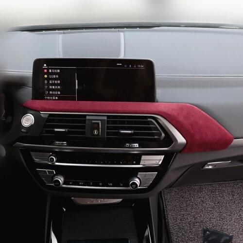 For BMW X3 X4 IX3 G01 G02 G08 M Sport Alcant-a Luxury Short Plush Decorative Strip Cover Center Console Car Accessories