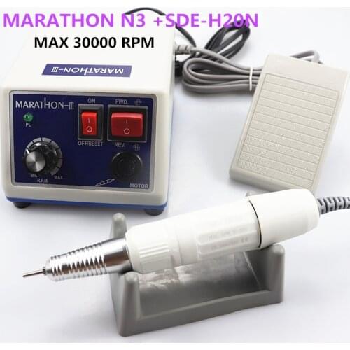 Hand Grinder Power Handpiece Micromotor for Dental Lab N3 Marathon Polishing Micromotor + Handpiece 30K rpm H20N handle