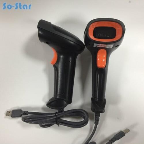 1D 2D Barcode Scanner Handheld Bar code Scanning USB 1.8m Cable Barcode Reader for Supermarket POS