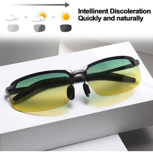 Change Color Photochromic Sunglasses Men Polarized Chameleon Glasses Male Sun Glasses Day Night Vision Driving Eyewear Gafas
