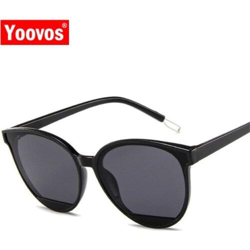 Yoovos 2021 Luxury Fashion Sunglasses Women Vintage Metal Big Frame Eyeglasses Mirror Classic Oculos De Sol Feminino UV400