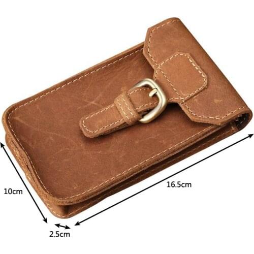 Medieval Genuine leather Men Women Steampunk belt bag Mobile phone bag