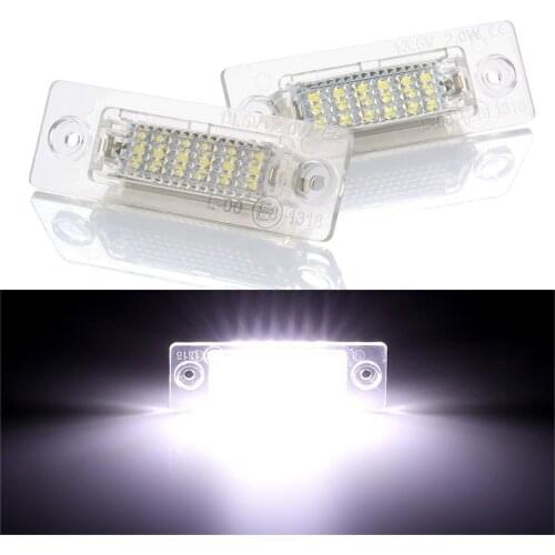 2pcs Car LED License Plate Light Working Lamp LED Car light Car Styling For VW Passat B6 T5 Passat 3C Caddy Touran Golf Plus