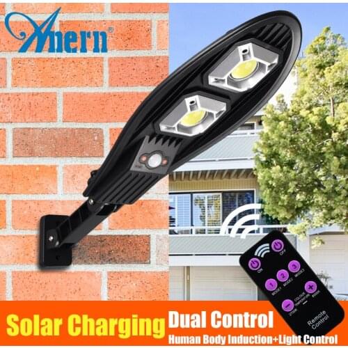 Anern Powerful Upgraded Led Solar Light Outdoor 90 LED Waterproof Lighting For Garden Wall Street Adjustable Angle Solar Lamp