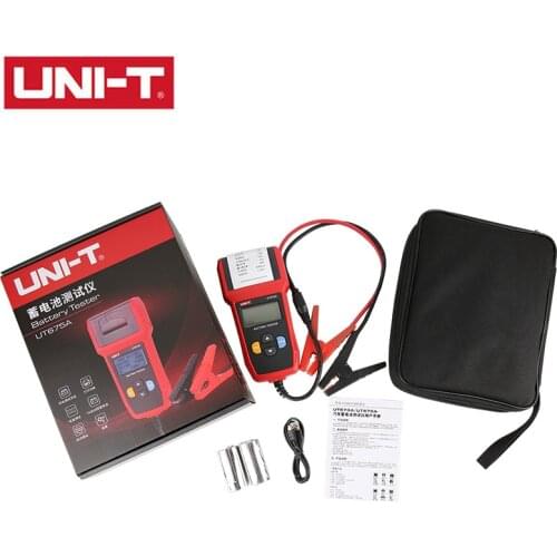 UNI-T UT673A UT675A Car Battery Tester Charger Analyzer 12V 24V Voltage Battery Test Car Battery Tester Charging Scanner Tool
