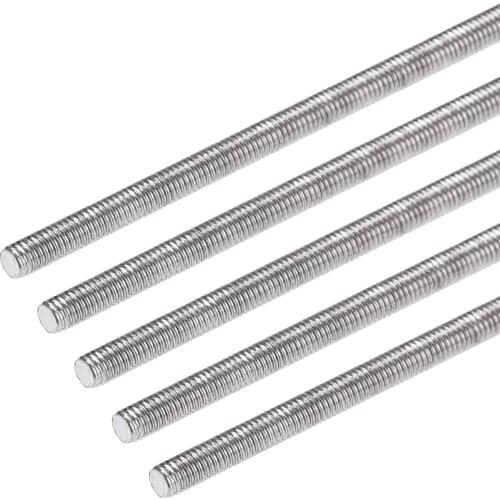 Uxcell 5Pcs M3 x 130mm Fully Threaded Rod 304 Stainless Steel Right Hand Threads