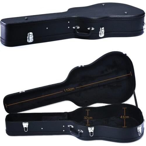 Top quality 41" Black Case for Classical Acoustic Guitar Factory custom Handheld Acoustic Guitar box Hard Case QB03