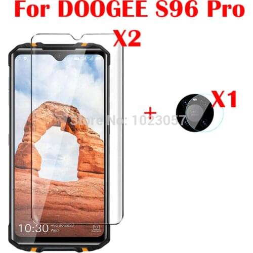 3-in-1 Camera Tempered Glass On For Doogee S96 Pro ScreenProtector Glass for Doogee S96 2.5 D Glass