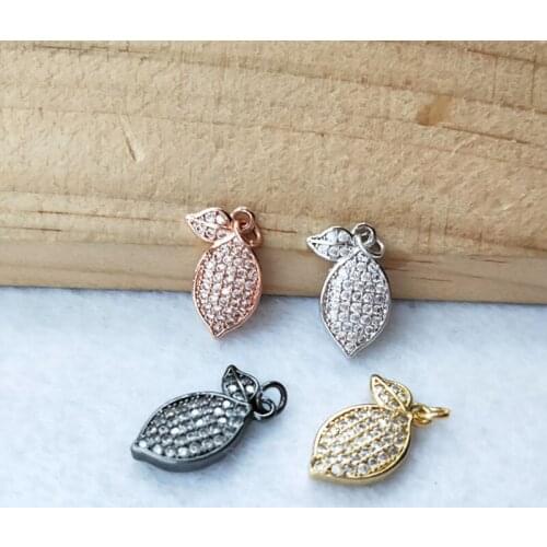 10 Pieces Tiny CZ crystal Charm Jewelry CZ zircon Stone Micro pave Pendant Finding DIY necklace for women PD946