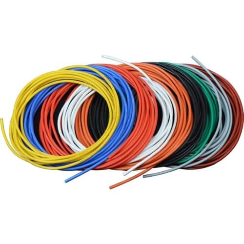 30AWG UL Soft Silicone Wire White Green Red Yellow Blue Tinned Copper 0.08mm Wire -60℃~200