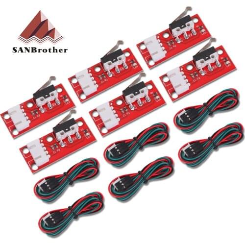 6pcs 3D Printer Parts Endstop Mechanical Limit Switches with 3 Pin 70cm Cable RAMPS 1.4 Control Board Part Switch