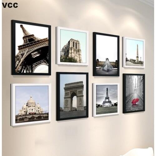 8 Pcs Classic Wood Picture Frame For Wall Hanging Home Decor Photo Wall With Pictures Wooden Pictures Frames