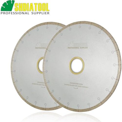 2pcs Dia 12"/300MM with Hook Slot Diamond Ceramic Cutting Disc Saw Blades with Bore 60mm for Ceramic Tile Porcelain Marble
