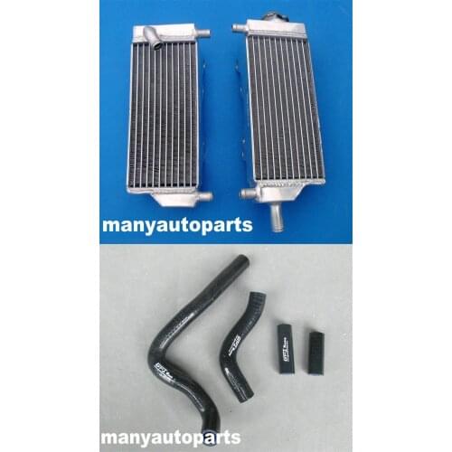 ALUMINUM RADIATOR & BLACK HOSE FOR HONDA CR250R CR 250 R 2-stroke 1992-1996 1993 1994 1995