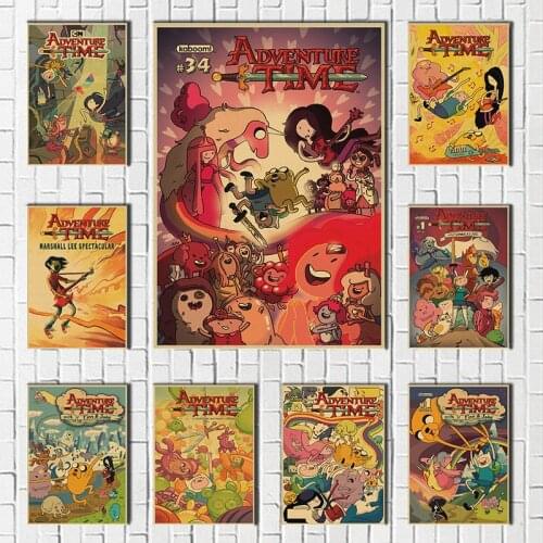 Adventure Time Anime Poster Vintage Tin Sign Bar Cafe Home Room Decor Metal Wall Signs Art Tinplate Print Painting Plate Plaques