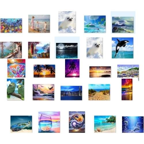 B11034 Seaside Hut cross stitch kit people 18ct 14ct 11ct count print canvas stitches embroidery DIY handmade needlework