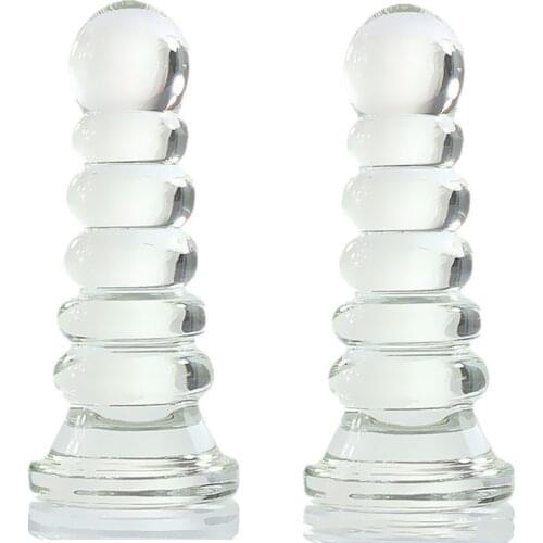 Big Pyrex Crystal glass anal plug huge anal beads buttplug sex toys for woman glass dildos gay sex toys anal balls