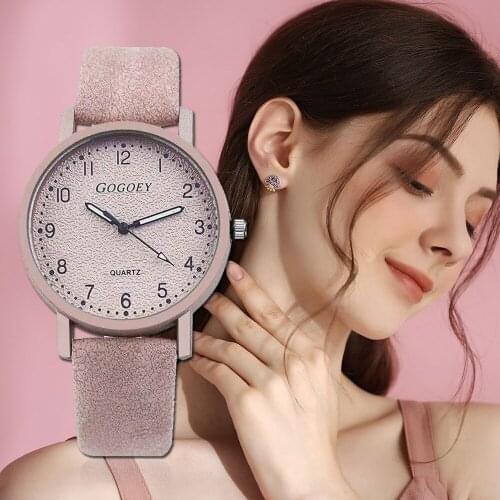 Gogoey Brand Womens Watches 2019 Fashion Leather Wrist Watch Women Watches Ladies Watch Mujer Bayan Kol Saati Montre Feminino