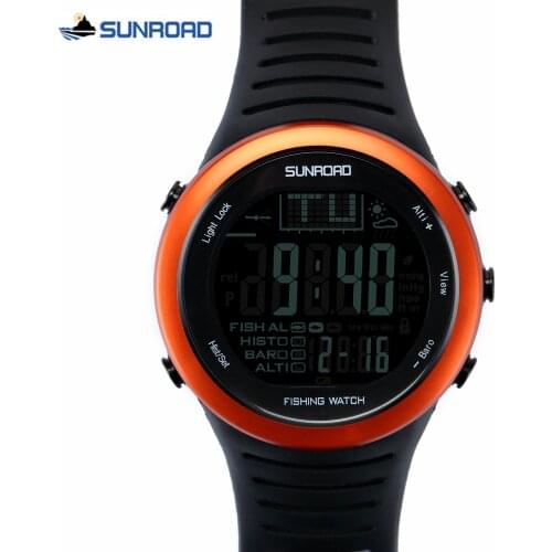 Sunroad Digital Sport Watch Multifunction Waterproof Barometer Altimeter Thermometer Fishing Wristwatches For Men Reloj Hombre