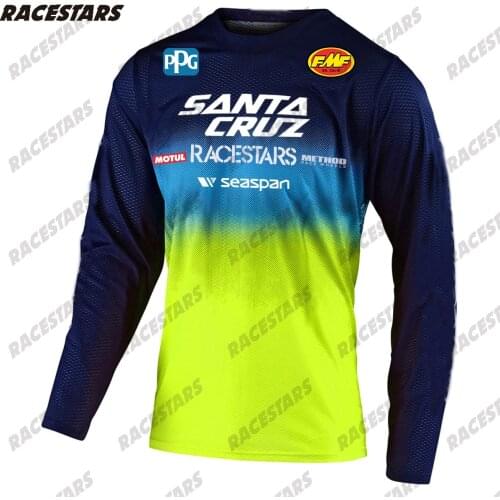 SANTA CRUZ Downhill Mountain MTB MX Jersey Off Road Long Sleeve Motorcycle Motocross Jersey DH Spexcel Cycling Jersey Hombre BMX